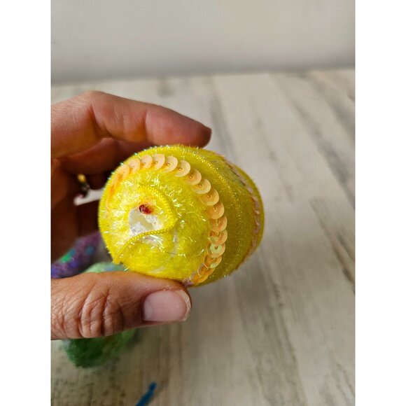 Beaded sequin life-size egg Easter colorful glitter sparkle spring set decor as - Picture 10 of 11